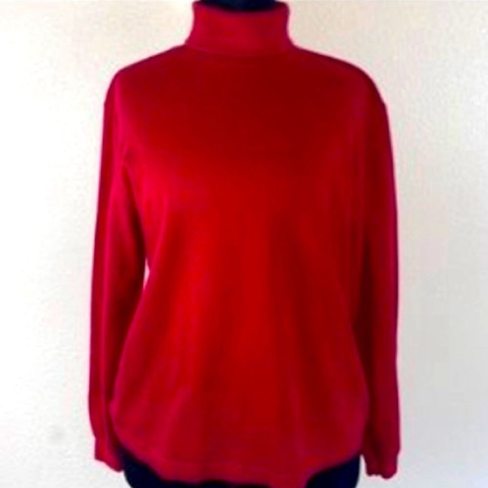 St Johns Bay Women Turtleneck Blouse Size M